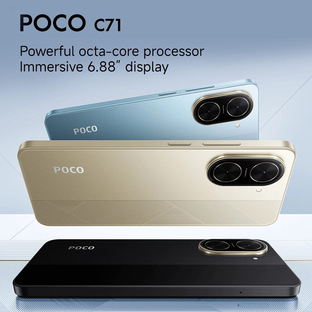 Smartphone Poco C71 64 GB 3 GB RAM – Tela 6,74″ HD+, Processador Unisoc T606, Câmera 50 MP IA, Bateria 5000 mAh - Imagem 2
