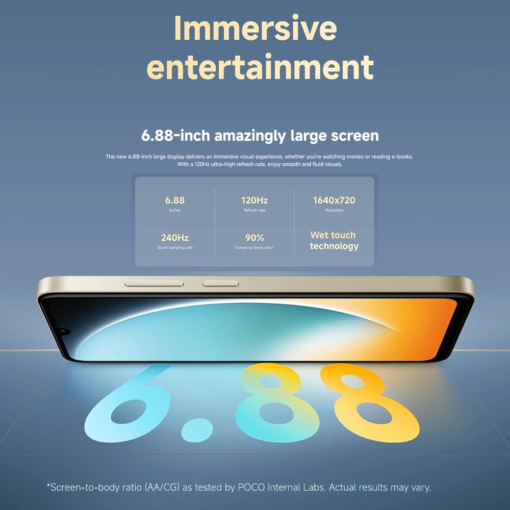 Smartphone Poco C71 64 GB 3 GB RAM – Tela 6,74″ HD+, Processador Unisoc T606, Câmera 50 MP IA, Bateria 5000 mAh - Imagem 9