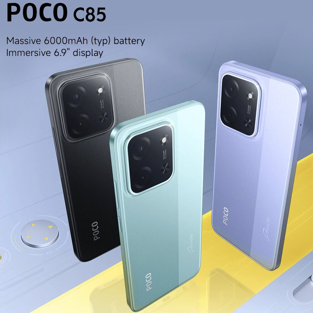 Smartphone Poco C85 256 GB 8 GB RAM – Tela 6,74″ HD+, Processador Helio G85, Câmera Dupla 50 MP IA, Bateria 5000 mAh, Android 14 - Imagem 2