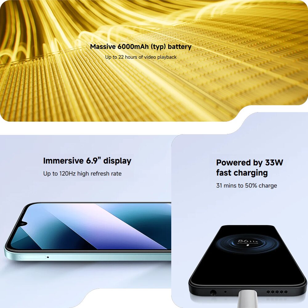 Smartphone Poco C85 256 GB 8 GB RAM – Tela 6,74″ HD+, Processador Helio G85, Câmera Dupla 50 MP IA, Bateria 5000 mAh, Android 14 - Imagem 3