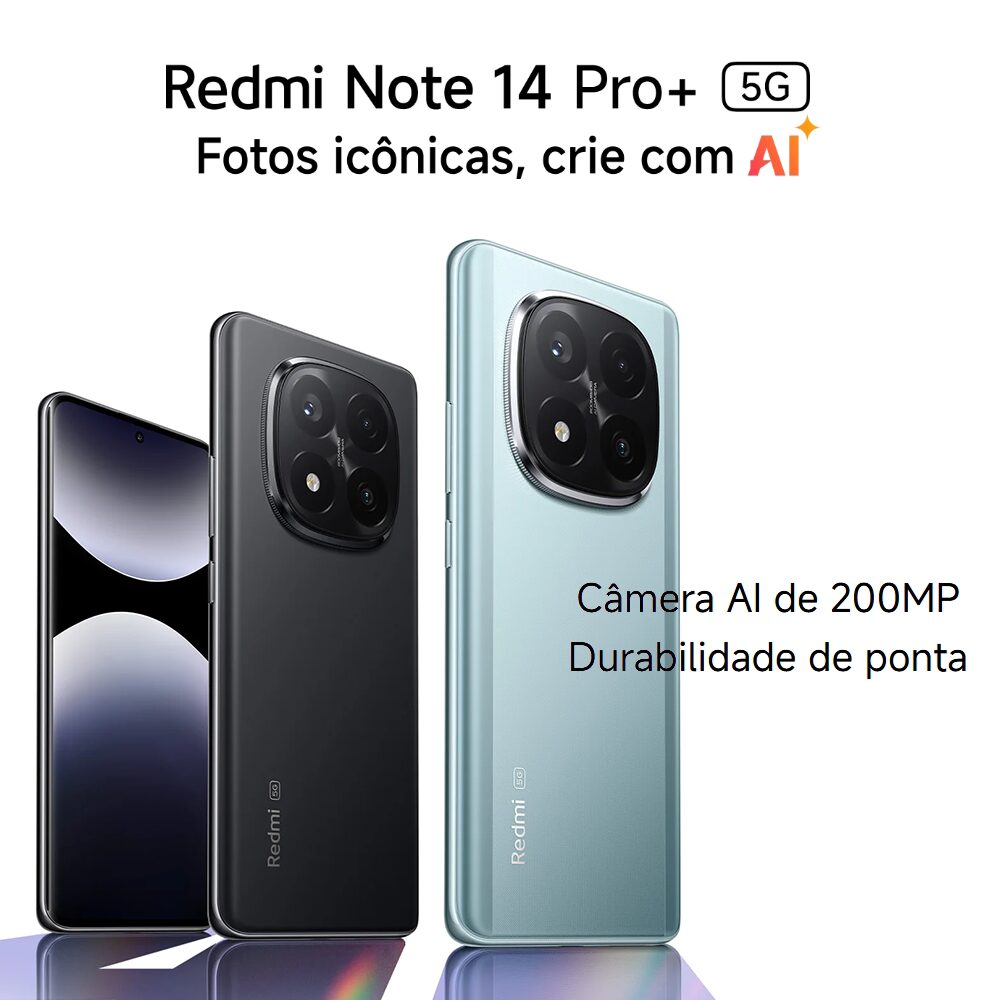 Smartphone Redmi Note 14 Pro Plus 5G 512 GB 12 GB RAM – Tela AMOLED 6,67″ 120 Hz, Dimensity 7200-Ultra, Android 14, Bateria 5000 mAh - Imagem 2