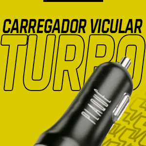Carregador Veicular Turbo Plaquê PQ21 – Dual USB, 3.1A, Entrada 12–24V, Saída 5V