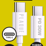 Cabo Plaquê PQ250 – Tipo C para Tipo C, Turbo 30W