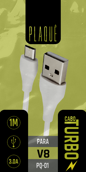 Cabo Plaquê Turbo USB 3.0 para V8 3A (1m) – PQ-01