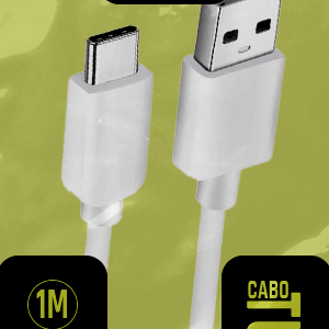 Cabo Plaquê Turbo USB 3.0 para Tipo C 3A (1m) – PQ-02