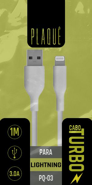 Cabo Plaquê Turbo USB 3.0 para Lightning 3A (1m) – PQ-03