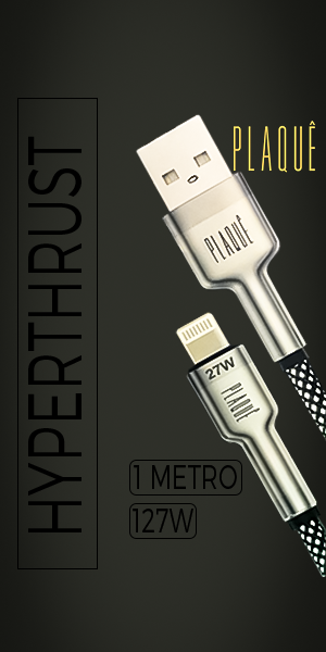 Cabo Plaquê Hyperthrust Hyperstream USB para Lightning 27W (1m)