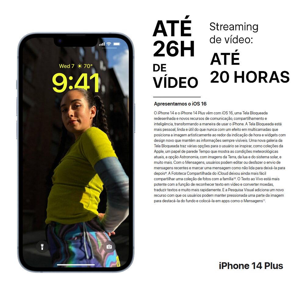 iPhone 14 256 GB - Semi novo Vitrine (Saúde da bateria 85%-100%) - Imagem 2