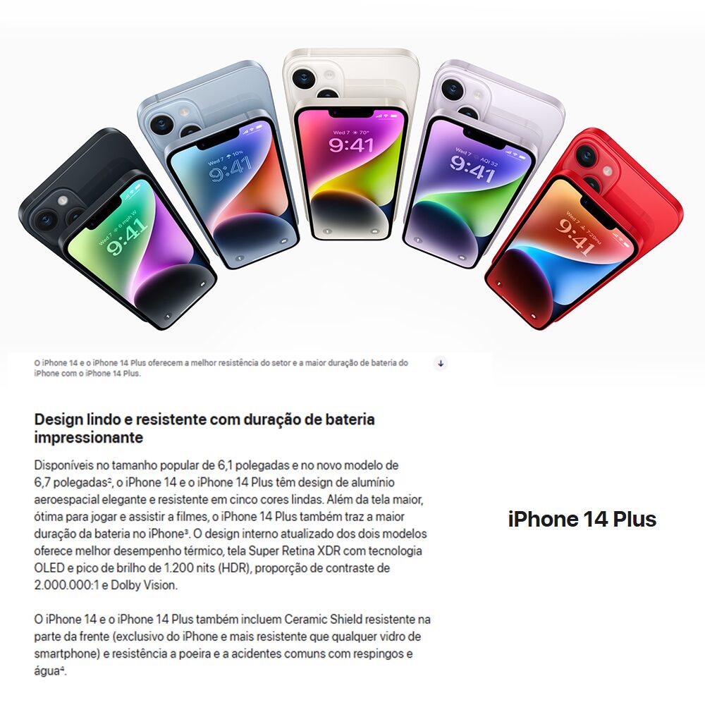 iPhone 14 256 GB - Semi novo Vitrine (Saúde da bateria 85%-100%) - Imagem 4