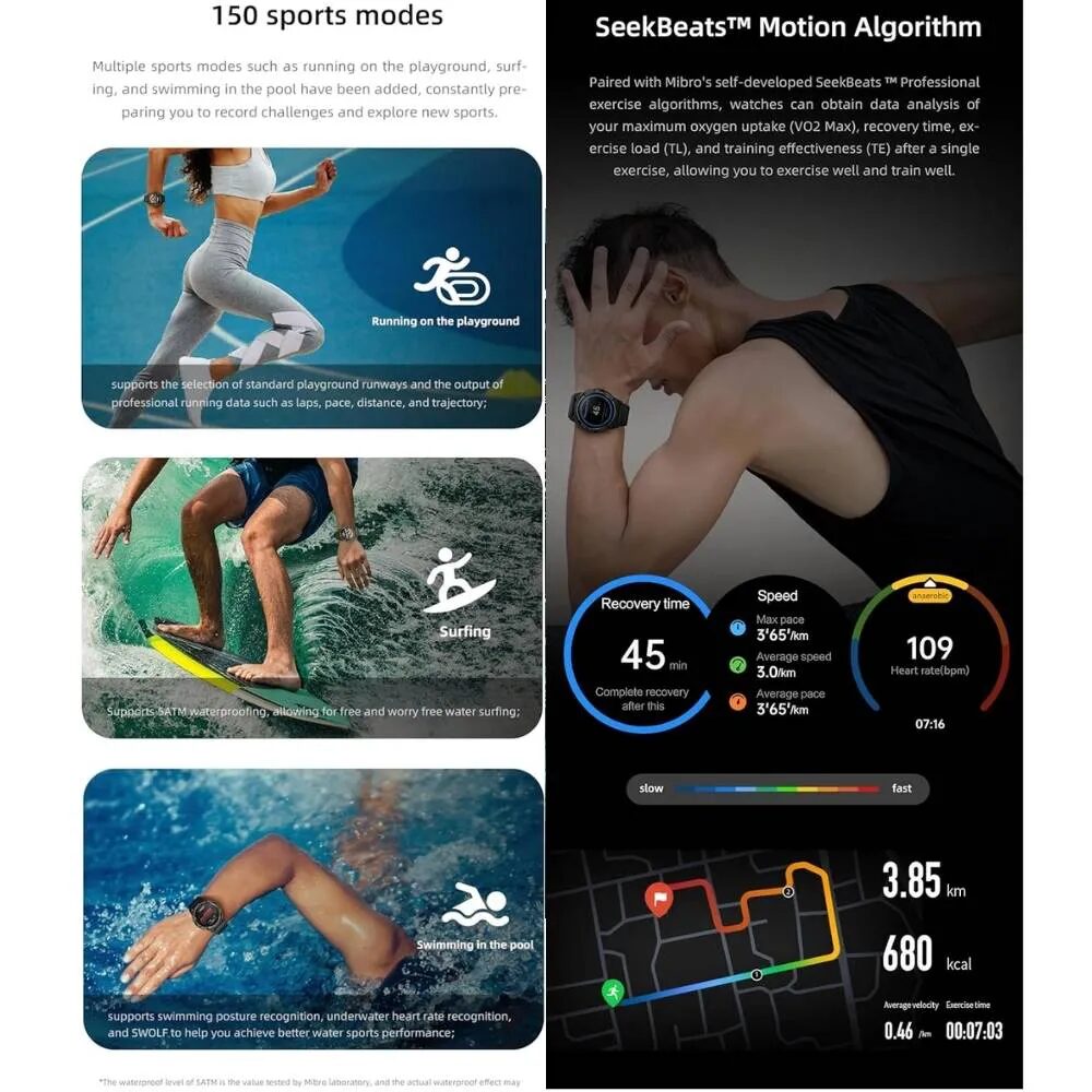 Relógio Smartwatch Mibro GS Active – Esportivos – Android e iOS – XPAW016 - Image 6