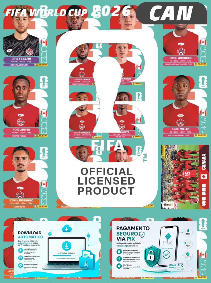 Figurinhas Copa 2026 para Imprimir Canada