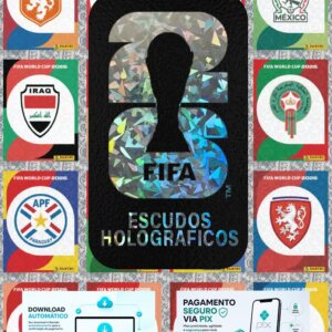 ESCUDOS HOLOGRAFICOS TODAS AS SELEÇÕES - Guia Digital PDF – Seleções Copa do Mundo 2026 (Álbum de Figurinhas | Versão Organizada PARA IMPRESSÃO)