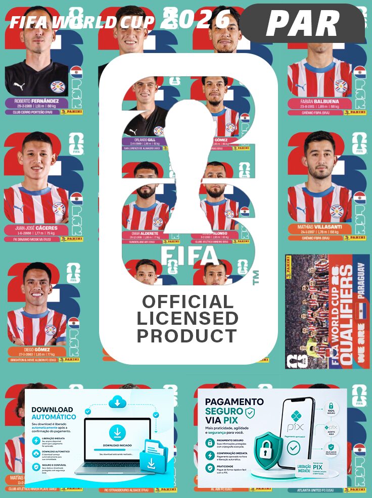 Figurinhas Copa 2026 para Imprimir Paraguay