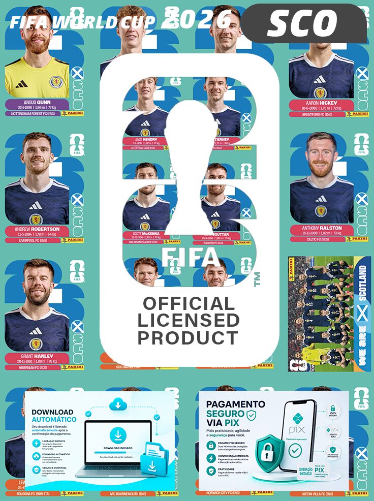 Figurinhas Copa 2026 para Imprimir Scotland