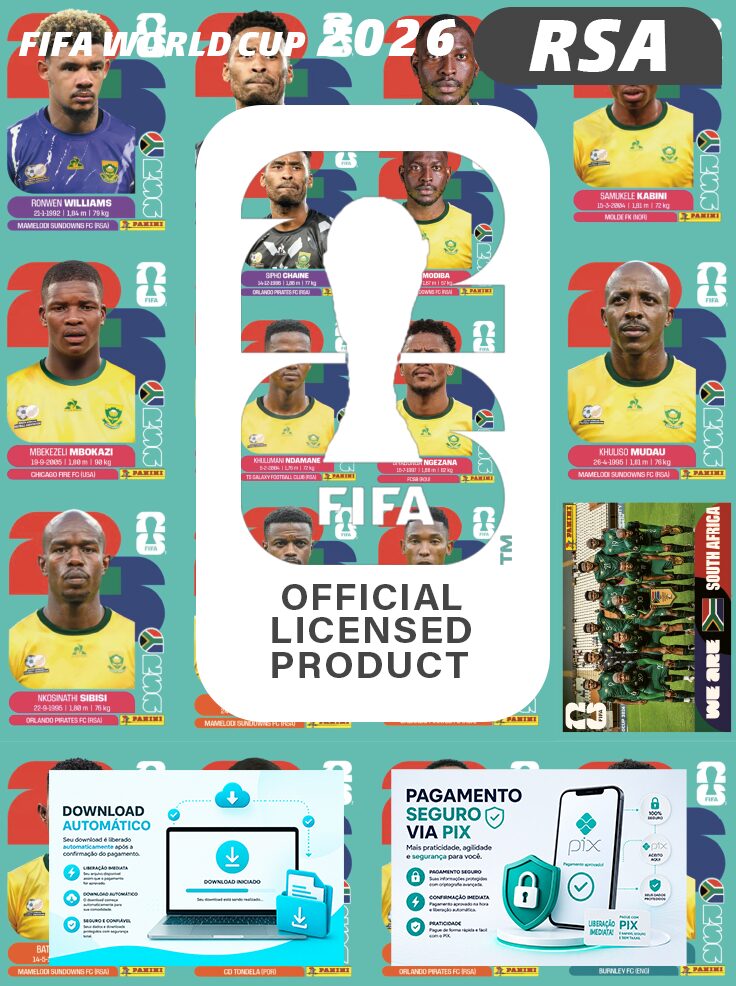Figurinhas Copa 2026 para Imprimir África do Sul