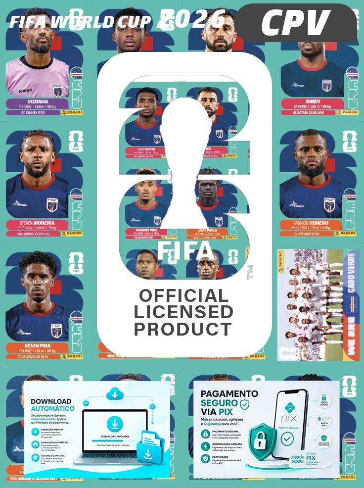 Figurinhas Copa 2026 para Imprimir Cabo Verde