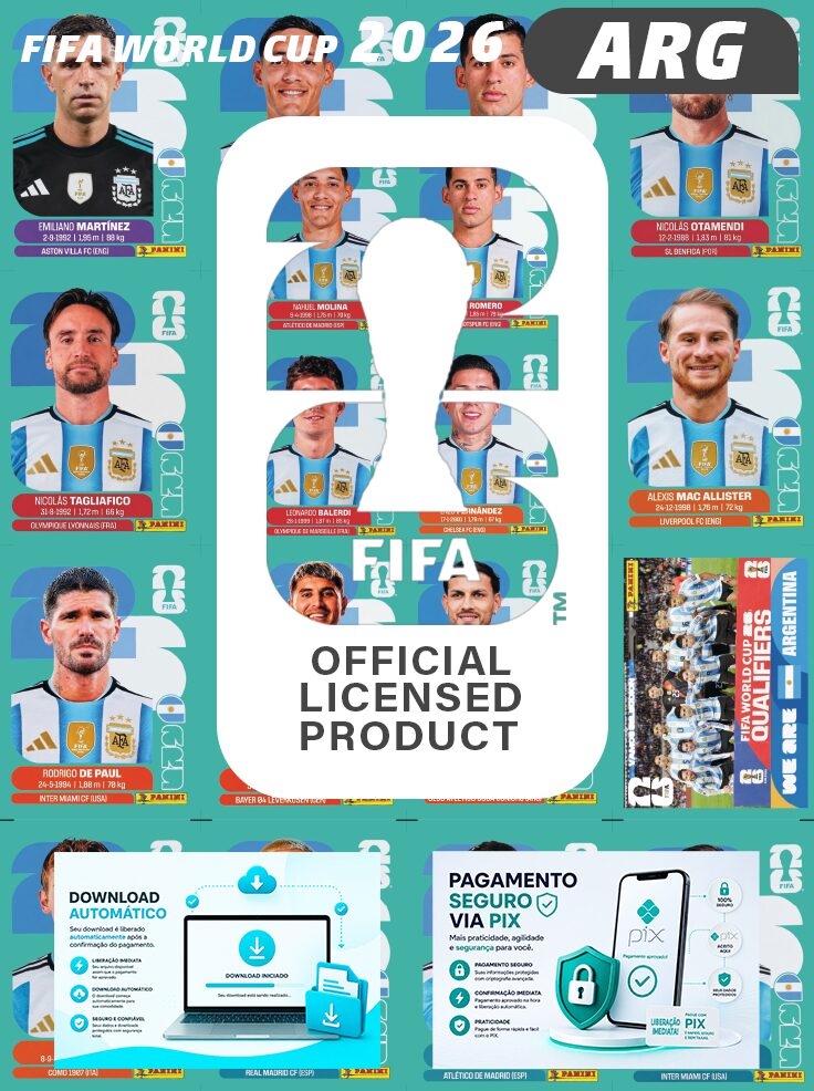 Figurinhas Copa 2026 para Imprimir Argentina
