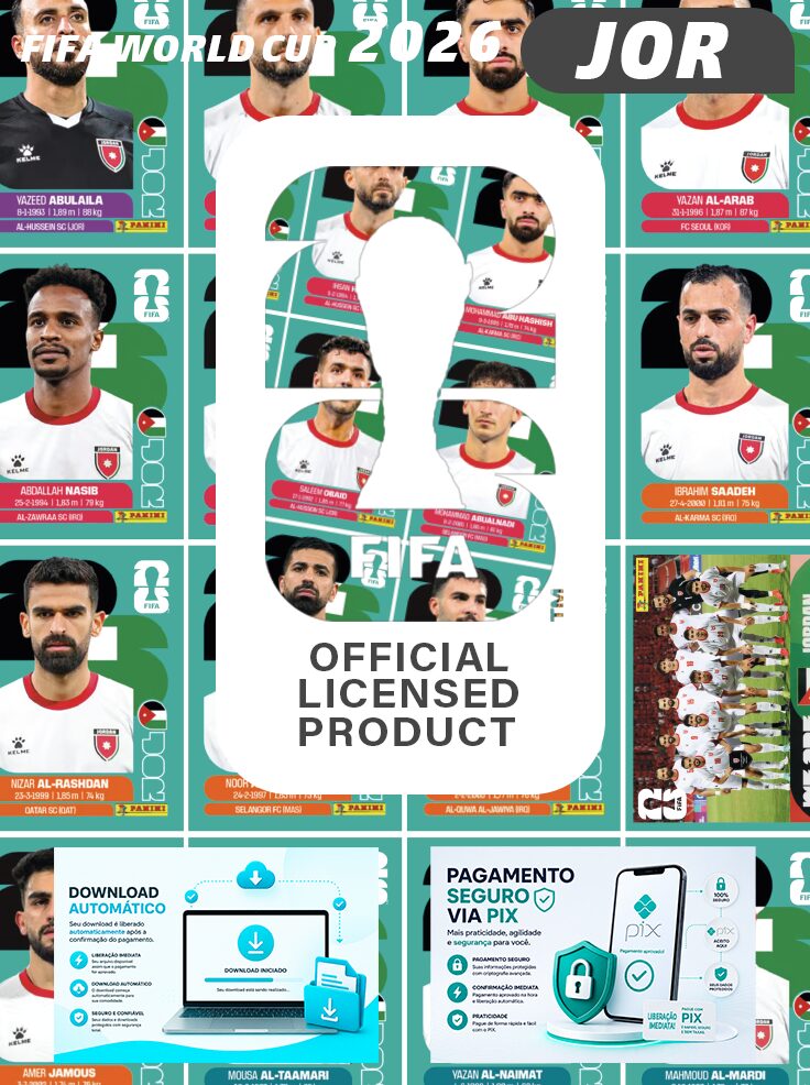 Figurinhas Copa 2026 para Imprimir Jordan