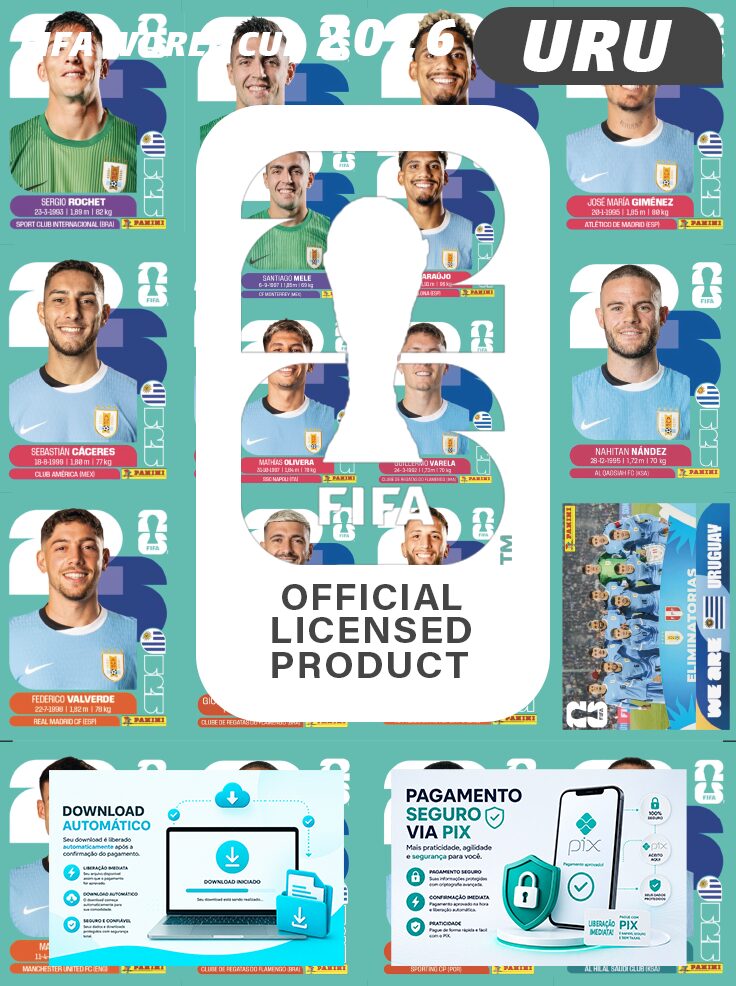 Figurinhas Copa 2026 para Imprimir Uruguay