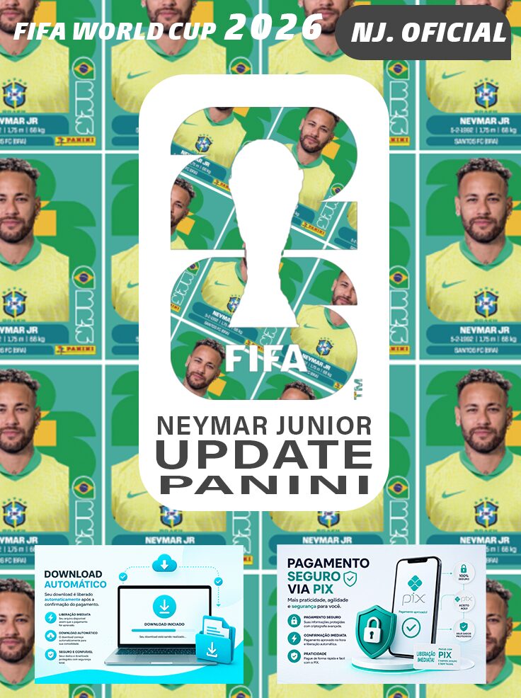 Neymar Jr Figurinhas Copa 2026 para Imprimir